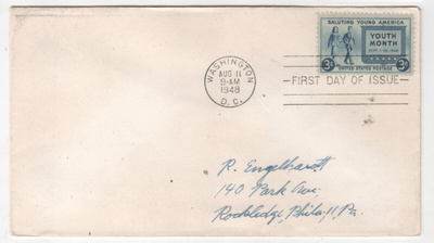 USA FDC  1948 Salute to youth