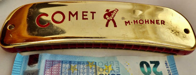 VANHA Huuliharppu M. Hohner Comet Saksa KOMEA