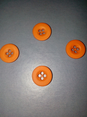 Oranssi nappi 15 mm