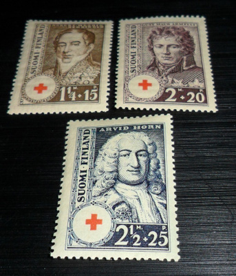 LAPE 194 ** 195 ** 196 **PUNAINEN RISTI 1936 KOKO SARJA