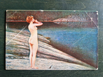 Vintage taide postikortti alastomuus 1930-40-.paul heckscher