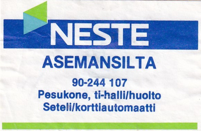 Asemansilta , NESTE  1/9