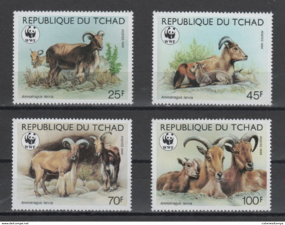 (S0364) CHAD, 1988 (WWF. Mouflons). Mi ## 1171-1174. MNH**