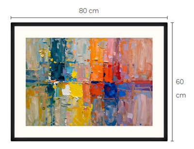 Uusi uniikki abstrakti art print taulu 60 cm x 80 cm
