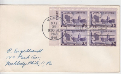 USA FDC 1948  nelilöllä
