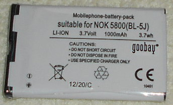 Nokia 5800 (BL-5J) tarvikeakku