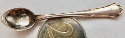VANHA Suolalusikka Hopeaa 925