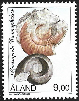 Åland 1996  Yleismerkit - Fossiilit  9,00 mk ** LaPe 118