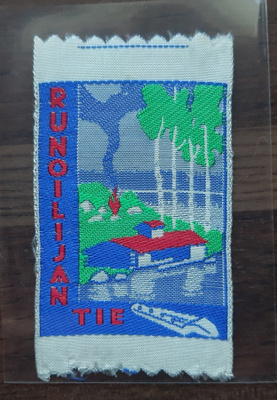 Runoilijan tie vintage kangasmerkki harvinainen
