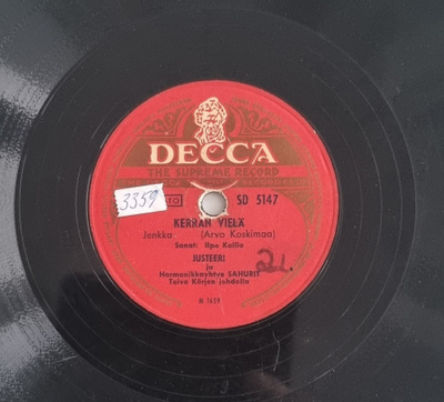 Savikiekko 1951 - Justeeri (Kauko Käyhkö) - Decca SD 5147
