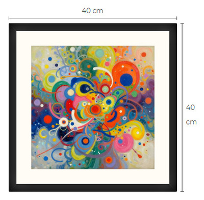 Uusi uniikki abstrakti art print taulu 40 cm x 40 cm