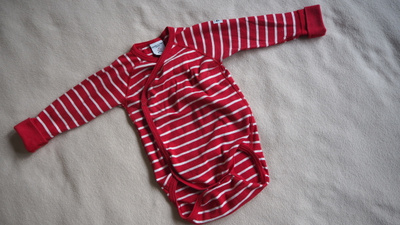 Po.P/Polarn o Pyret body ph, 68 cm, klassikkoraita, punainen