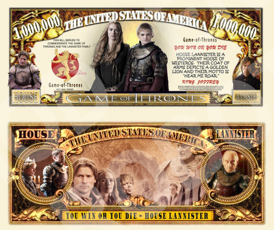 UUSI GAME OF THRONES SETELI * DOLLARI - ILMAINEN TOIMITUS