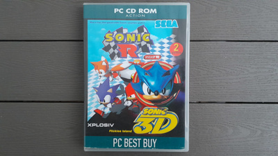 PC CD: SONIC R + SONIC 3D Flickies Island pelit (SEGA 1998)