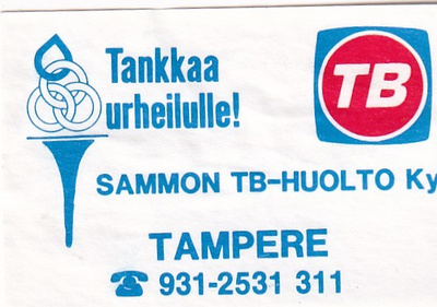 Tampere. Sammon TB- huolto . TEBOIL   6/14