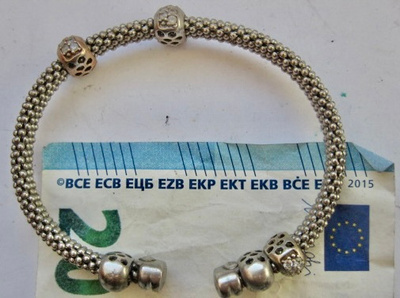 VANHA Rannekoru Hopeaa 925 KOMEA