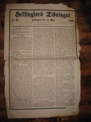 Sanomalehti : Helsinfors Tidningar 19.5.1855