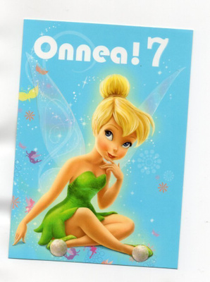 HELINÄ KEIJU...°°ONNEA! 7 °° -KORTTI / PAPRON (Disney)