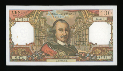 Ranska 100 Francs 5.2.1970.Q, Corneille, P149c