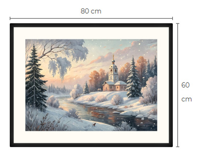 Uusi Talvimaisema Limited Edition taulu 60 cm x 80 cm