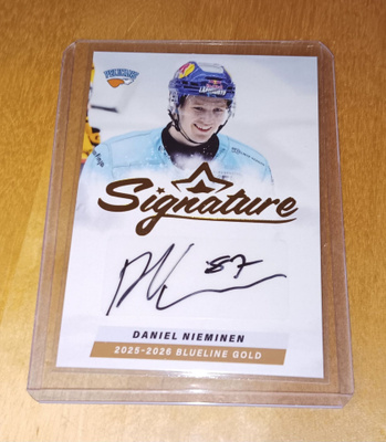 25-26 Blueline Signature Gold Daniel Nieminen /40 Pelicans