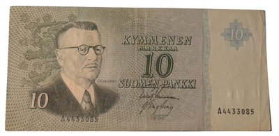 10 Markkaa 1963 ilman Litt A4433085