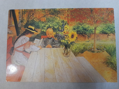 Carl Larsson: Lapsi kuuntelee satua
