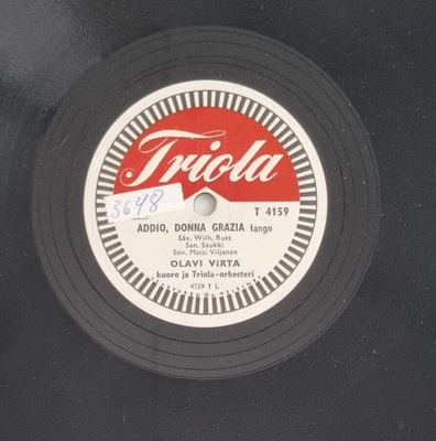 Savikiekko 1954 - Olavi Virta - Triola T 4159