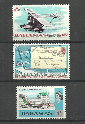 LENTOKONEET ilmailuaiheiset merkit BAHAMA **