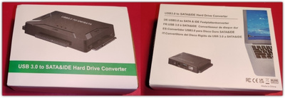 USB A - SATA & IDE -sovitin + virtalähde #31014