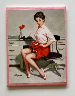 * Pin-up-magneetti * hameelle levisi mustetta *