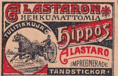 Alastaro, Alastaron Hippos hehkumattomia tulitikkuja    s24