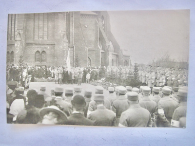 Valokuva Viipuri 1919 Suojeluskunta Vapaussota 1. Vuosipäivä