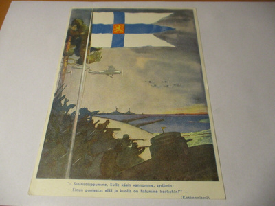 Siniristilippumme - R 3. pieni laatikkoleima n 1940