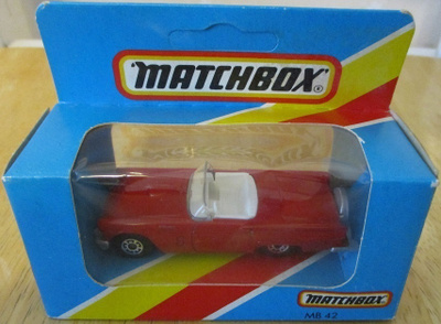 Ford Thunderbird Convertible Red 1957 Matchbox MB-42 1981-82