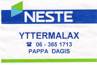 Yttermalax, , NESTE , Pappa Dagis   6/8
