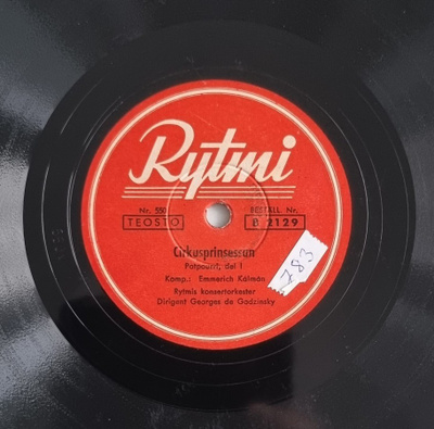 Savikiekko 1945 - Rytmin konserttiorkesteri - Rytmi B 2129