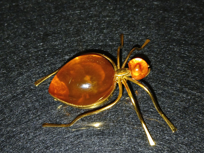 Iso Vintage Itä meren meripihka Amber solki