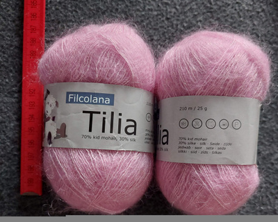 Begonia Pink 70% mohair 30% silkki 2 kerää