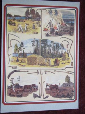 Kalevala-aiheisia historiallisia kuvia n:o 6. Postikortti