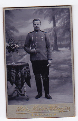 CDV Valokuva Venäjän Upseeri HYVÄT Merkit Suomenlinna 1900-l