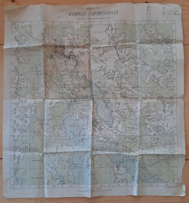 kartta Hamina ymp jälj. ilmavalokuvakartasta v-34
