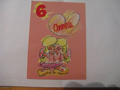 Onnea 6-vuotiaalle, vähän isompi koko