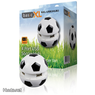 basicXL Jalkapallo USB 2.0 hubi, 4x A naaras porttia *UUSI*