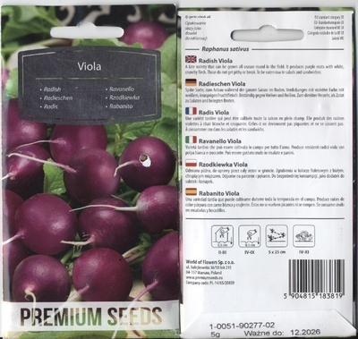 Retiisi "VIOLA" - siemenet #
