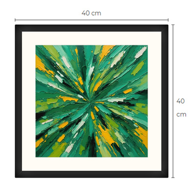 Uusi abstrakti Art Print paspis & kehys 40 cm x 40 cm