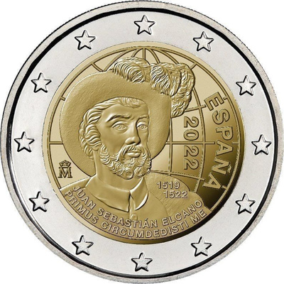 Espanja 2022 2 euro CC Elcano unc