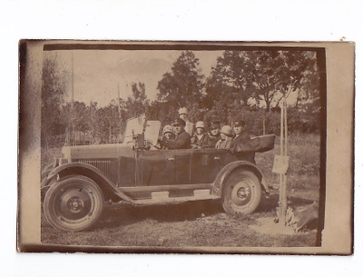 VANHA Valokuva UPEA Auto 1920-l Postikorttikoko