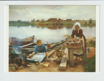 Postikortti, TAIDE, EERO JÄRNEFELT, Pyykkiranta