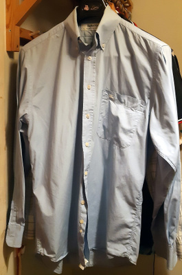 Burberry - Vaaleansininen pitkähihainen kauluspaita -Koko 38